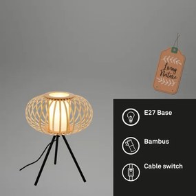 Briloner 7759011 - Asztali lámpa 1xE27/10W/230V bambusz