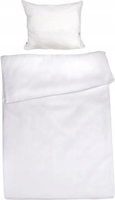 Szatén ágyneműhuzat 140x200 egyszínű Gold Line fehér
