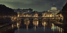 Poszter 91,3x44,5cm Kilátás a Basilica di San Pietro-ra a Vatikánban 5, Assaf Fra