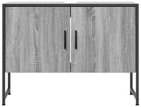szürke sonoma szerelt fa fürdőszobai mosdószekrény 80x33x60 cm