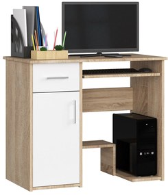 PC asztal Jocosa (sonoma tölgy + fehér). 1117043