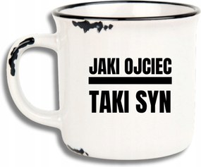 Bögre Fehér Retro Vicces Ajándék Apák Napja Milyen Apa Ilyen Fiú