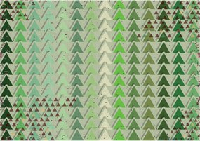 Flizelin fotótapéta Zöld geometria absztrakt háromszögek 416x254 +ragasztó