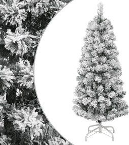 vidaXL csuklópántos műkarácsonyfa hóval 120 cm