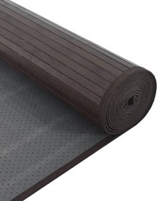 négyszögletű sötétbarna bambusz szőnyeg 100 x 300 cm