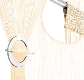 Függöny függöny spagetti zsinór rojt dekoráció 100x200 ekrü