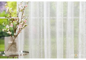 Fehér-szürke fényáteresztő függöny 140x245 cm Amanda – Mendola Fabrics