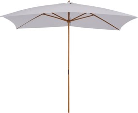 Outsunny Kert Parasol 295x200 cm Fa Rúddal Bambusz Bordákkal és Kötéllel, Vízálló Téglalap alakú Kert Napernyő Teraszra vagy Utcára, Klasszikus Stílus