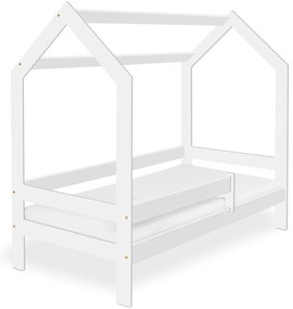 Gyerekágy HÁZIKÓ D3 fehér 80 x 160 cm Matrac: Matrac nélkül, Ágyrács: Ágyrács nélkül, Ágy alatti tárolódoboz: Tárolódoboz nélkül