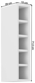 Felső konyhai polc Lesana 1 (fehér) 15 G-72 OTW. 1063933