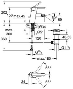 GROHE 32558000 - FEEL bidé csaptelep DN 15, fényes króm