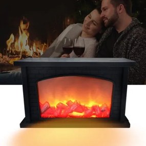Kandalló Hatású Dekorációs LED Lámpa USB Kábellel Karácsonyra is