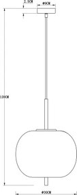 GLOBO 15345H1MM BLACKY Egyágú Függesztett Lámpa IP20
