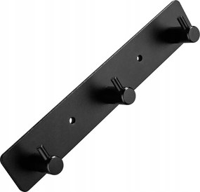 Fürdőszobai Törölközőtartó Akasztó Loft fekete acél öntapadós