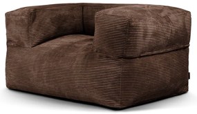 Sötétbarna kordbársony babzsákfotel MooG – SLOWDOWN