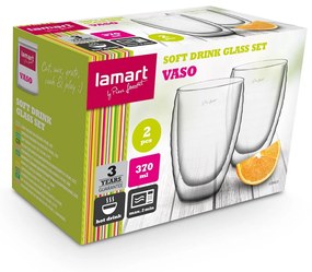 Lamart LT9013 Juice Vaso pohárkészlet, 370 ml, 2 db