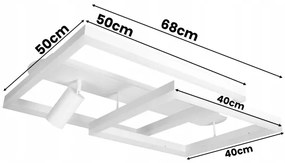 LED mennyezeti lámpatest LED/38W/230V + 1xGU10/30W fehér