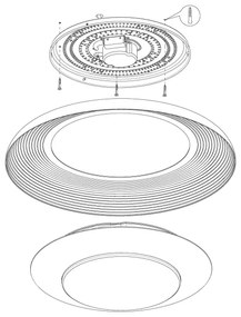 Eglo 98527 - CANICOSA LED 24,5W/230V dimmelhető mennyezeti lámpa + távirányító