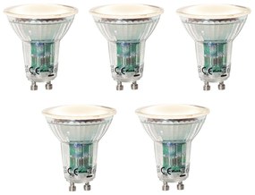 5 darabos GU10 LED lámpa szett alkonyatérzékelővel 3W 200 lm 2700K