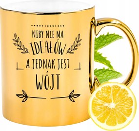 Prémium Arany Csillogó Bögre Ajándék Nyomtatott Fotóval