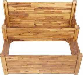 2-szintes kerti akácfa virágtartó 110 x 75 x 84 cm