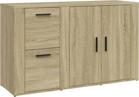 vidaXL sonoma tölgy színű szerelt fa tálalóasztal 100x33x59,5 cm