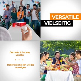 JAGO Összecsukható asztal 8 személyes 183 cm fehér