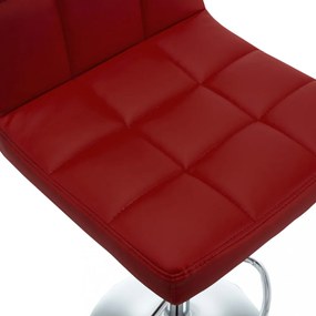 vidaXL 2 db bordó műbőr bárszék