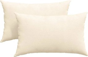 vidaXL Kanapé párnák 2 pcs Krém 50 x 30 cm Bársonyos szövet