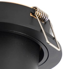 6 darabos modern süllyesztett spotlámpa készlet fekete kerek dönthető - Installa