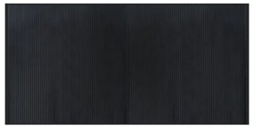 négyszögletű fekete bambusz szőnyeg 100 x 200 cm