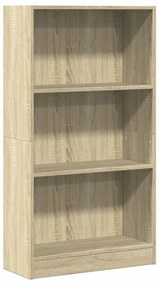 sonoma tölgy színű szerelt fa könyvespolc 60 x 24 x 109 cm