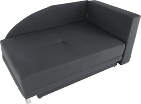 Kinyitható kanapé, szürke-fekete szövet, jobbos, LAUREL