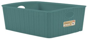 STEFANPLAST Elegance kosár L, 36x29x13cm, magas, zöld-szürke