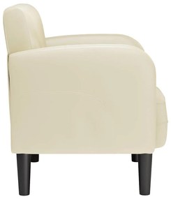 krém műbőr kanapé szék karfával 54 cm