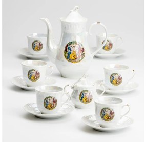 Výrobce po 1 ks Porcelán tea készlet gyöngyház fehér KK02012A