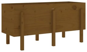 mézbarna tömör fenyőfa kerti magaságyás 121 x 50 x 57 cm