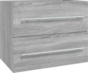 vidaXL szürke sonoma színű szerelt fa éjjeliszekrény 60x38,5x48 cm