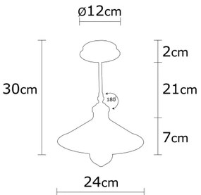 Csillár rúdon BERCESTE 1xE27/40W/230V