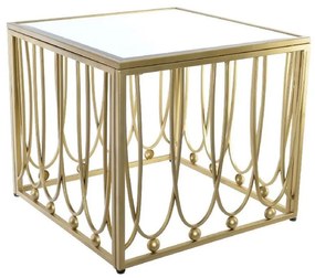 Glam kisasztal arany tükrös 57x52 cm