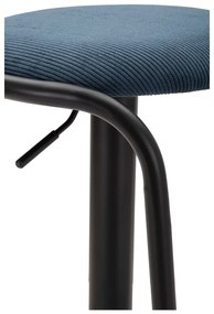 Petróleum színű-fekete kárpitozott állítható magasságú bárszék (ülésmagasság 61 cm) Destiny – Mauro Ferretti