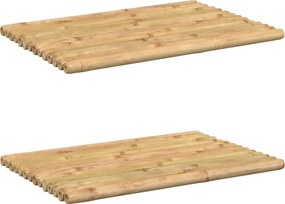 vidaXL 2 db bambusz fürdőszőnyeg 50 x 35 cm
