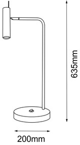 Amplex 8907 - Asztali lámpa AMOS 1xGU10/15W/230V fehér