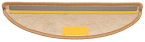 15 db szizálhatású szizálszínű öntapadó lépcsőszőnyeg 56x17x3cm