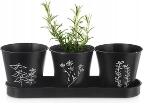 Gyógynövény Kaspó Állványon Konyhai Fűszernövény Kaspó Szett 4 Db-os