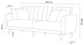 Ülőgarnitúra 3+1 Acanti (sötétkék). 1072447