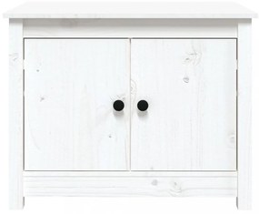 fehér tömör fenyőfa dohányzóasztal 71 x 49 x 55 cm