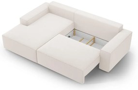 Bézs kinyitható sarokkanapé (bal oldali) Jodie – Micadoni Home