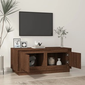 barna tölgyszínű szerelt fa dohányzóasztal 102x50x44 cm
