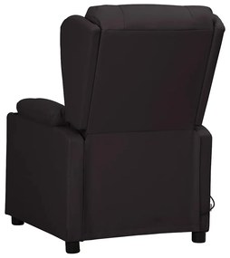 fekete műbőr felállást segítő masszázsfotel